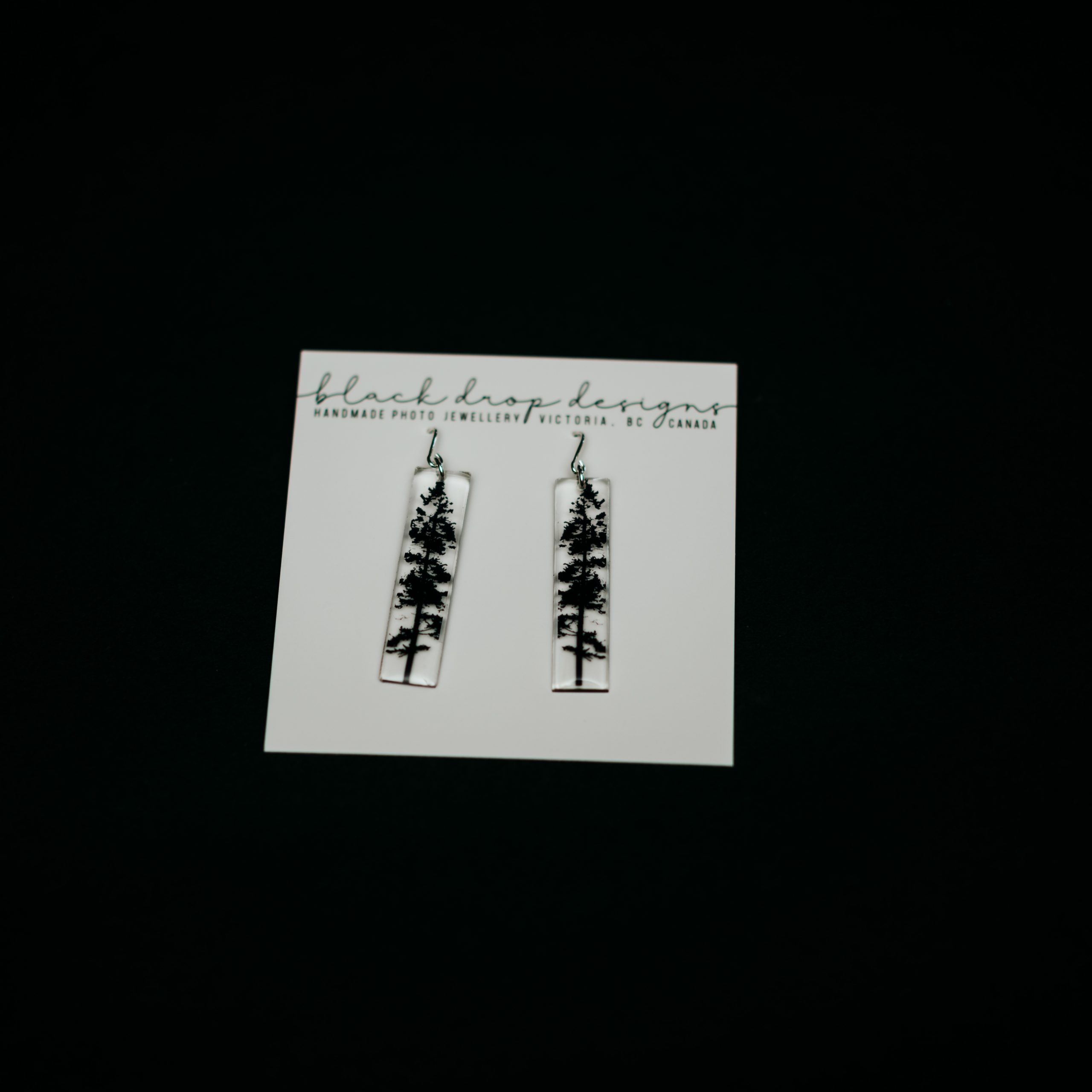 Black Drop Designs: Tall Forest Earrings