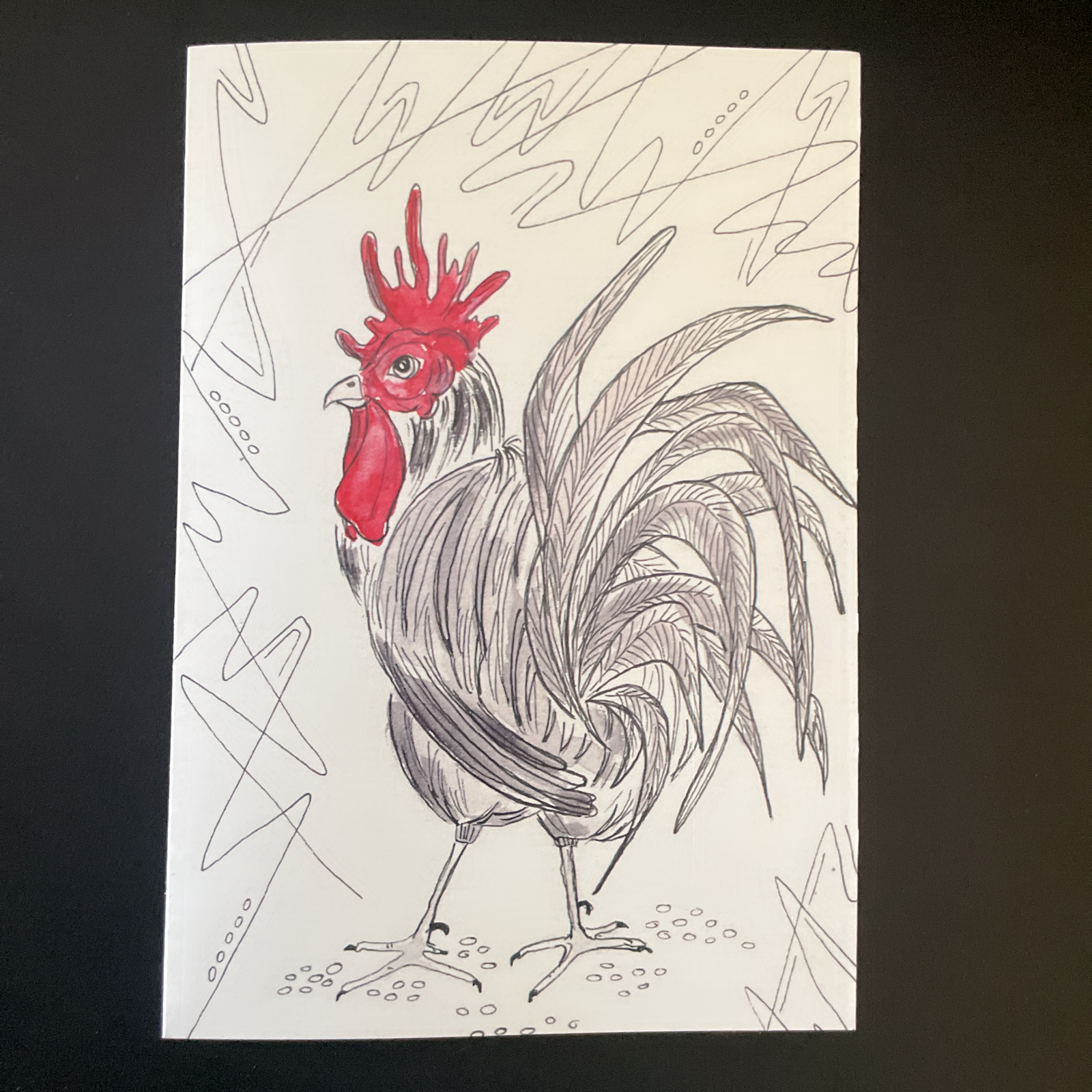 The Salty Woodsman: Art Cards- Rooster