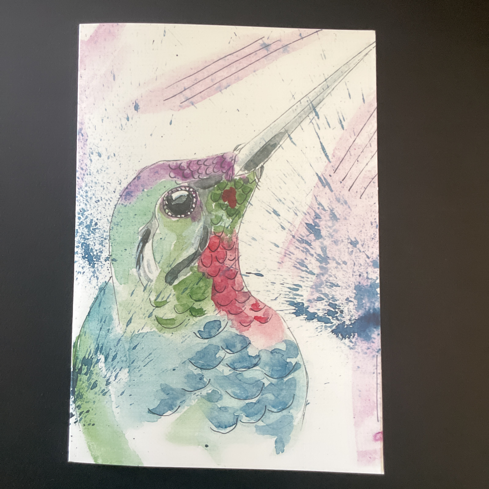 The Salty Woodsman: Art Cards- Hummingbird