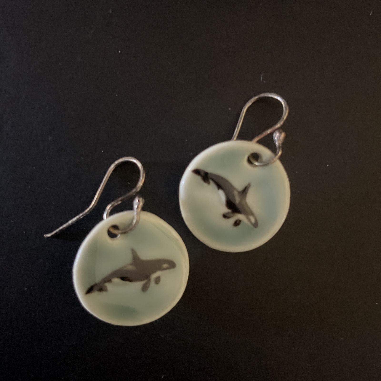 Sacred Coast Ceramics: killer Whale Earrings
