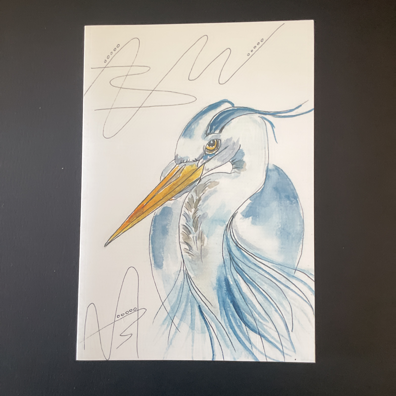 The Salty Woodsman: Art Cards- Heron