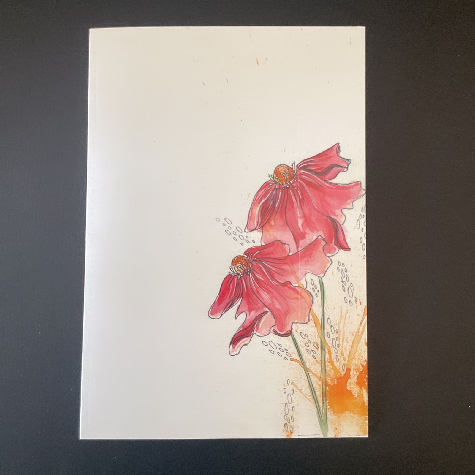 The Salty Woodsman: Art Cards- Red Flowers