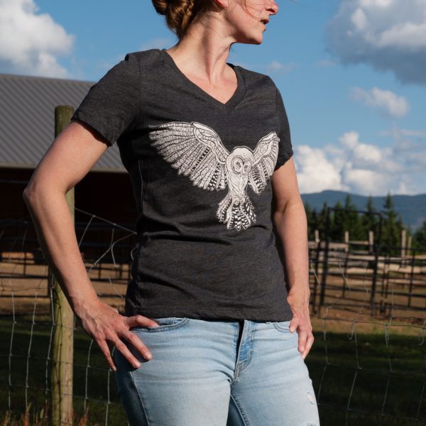 West Coast Tees: Women's Owl Places V-neck - Image 2