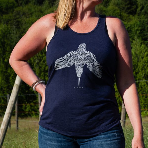 West Coast Tees: Woman's Diving Kingfisher Tank Top - Image 4