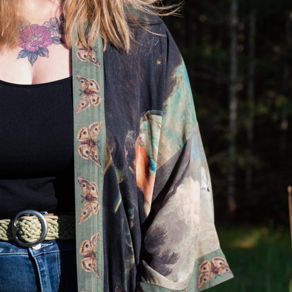 Market of Stars: Heartwork Opera Duster Kimono Robe with Belt - Image 3