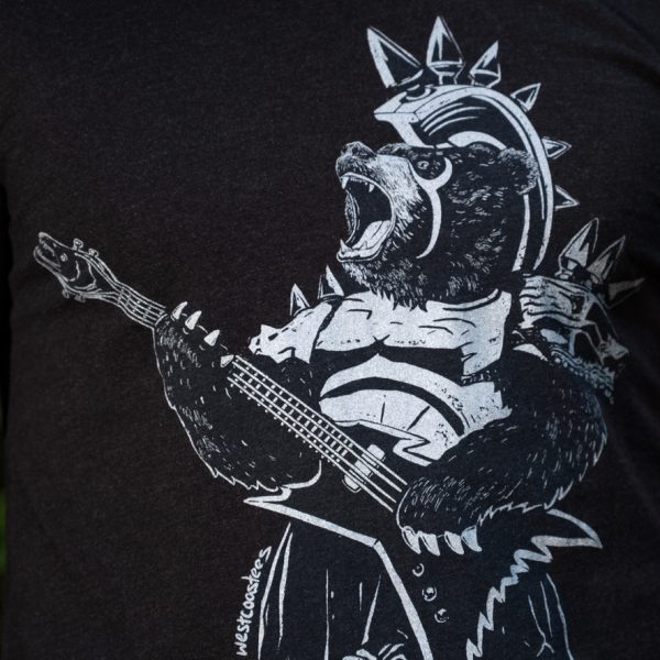 West Coast Tees: Metal Bear T-shirt - Image 2