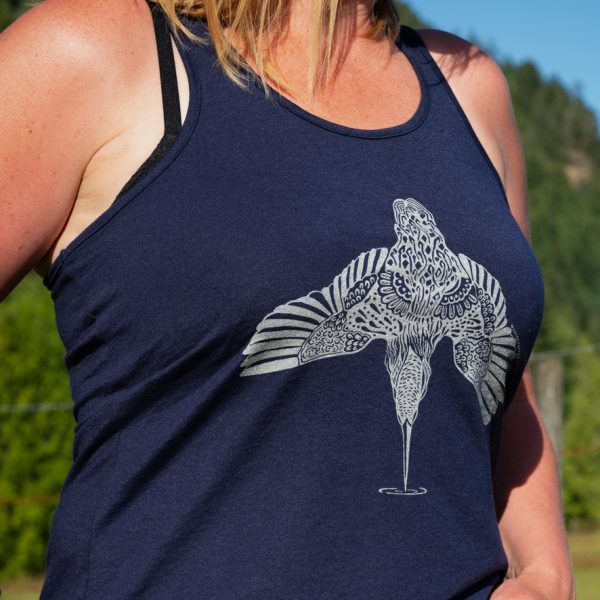 West Coast Tees: Woman's Diving Kingfisher Tank Top - Image 2