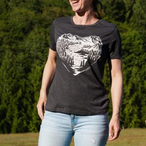 West Coast Tees: Cove Heart Womens Crewneck Tshirt