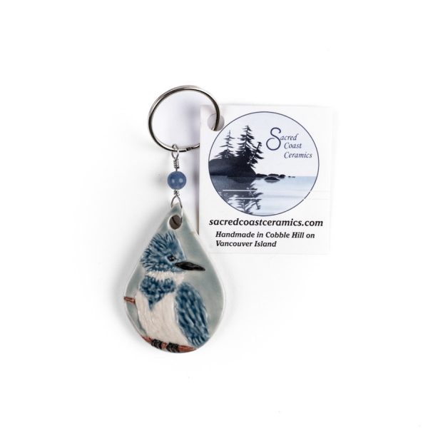 Sacred Coast Ceramics: Kingfisher Keychain